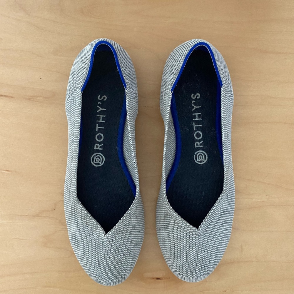Rothy’s The Flat Women’s 8.5 Light Grey